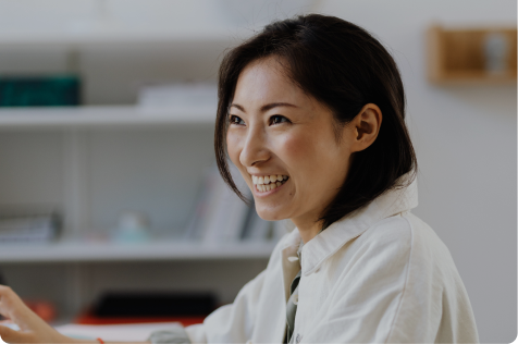 woman smiling