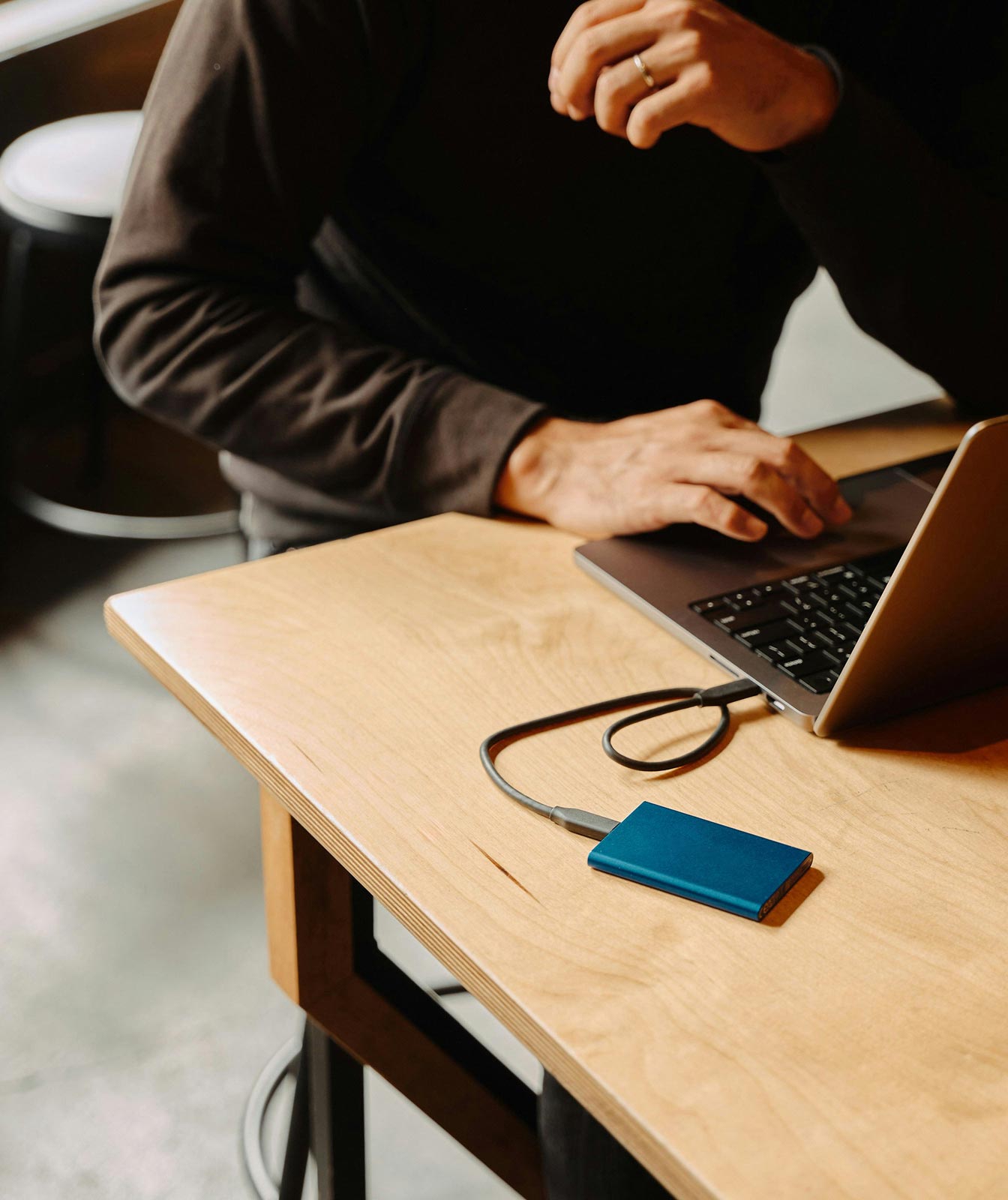 Reviewing an existing website on a laptop